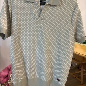 Buffalo David Bitton Light Gray Patterned Polo Shirt